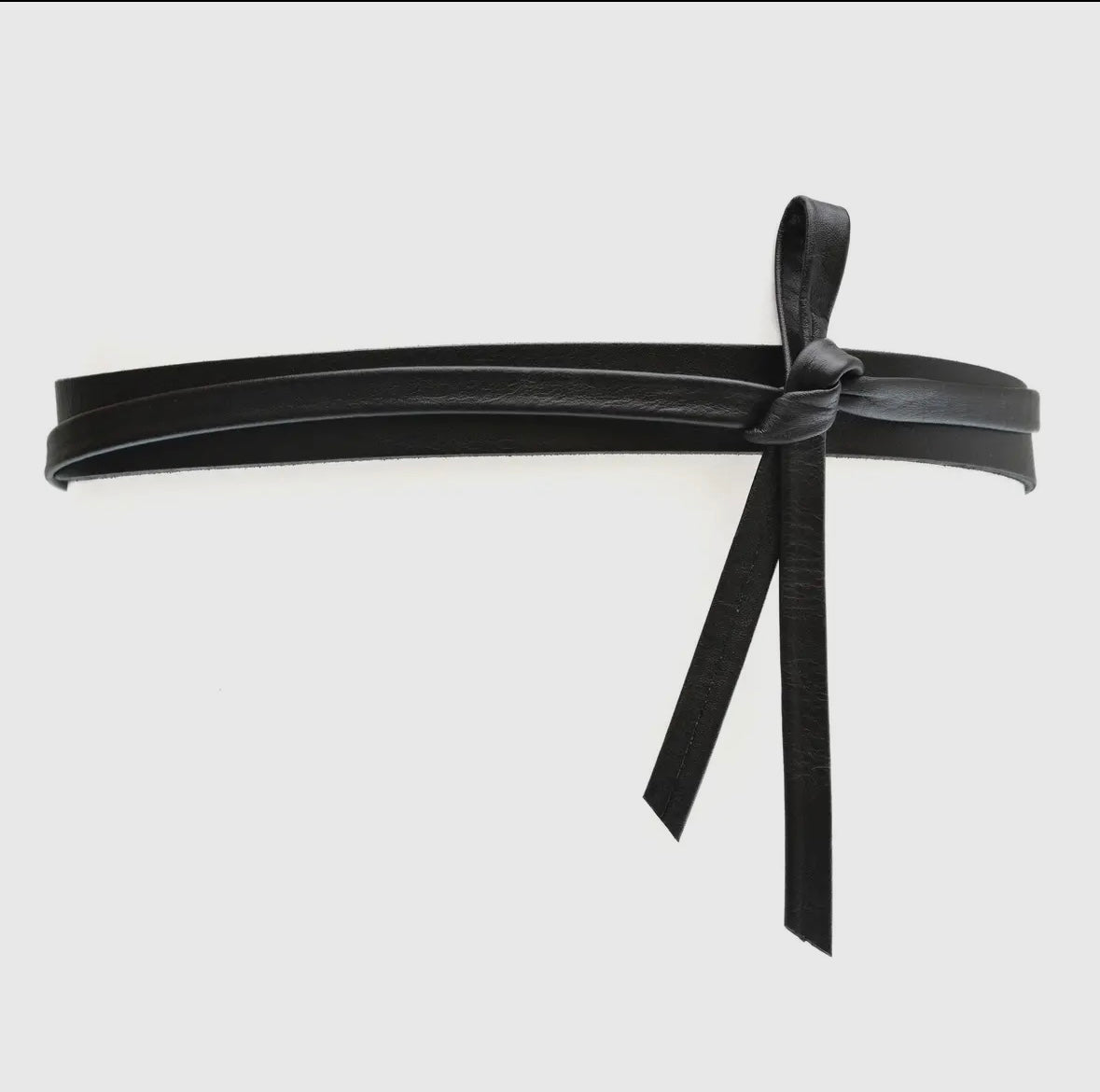 Skinny wrap belt - Black