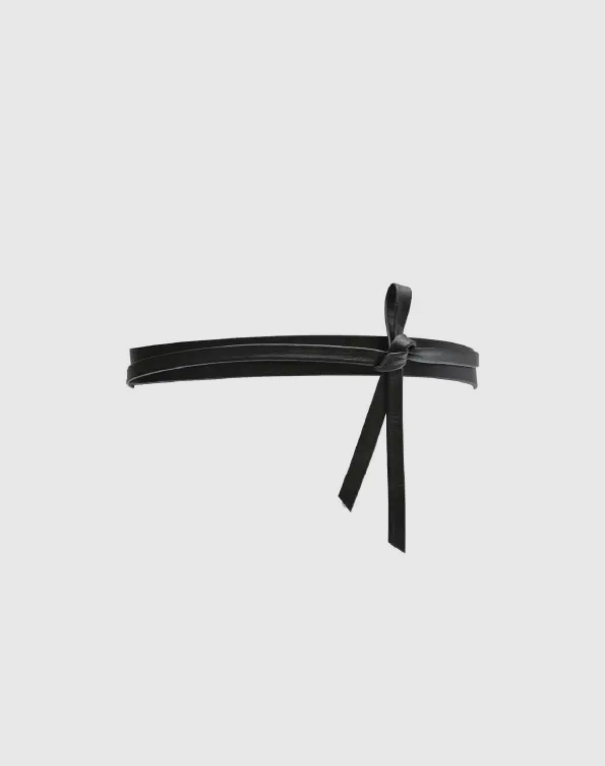 Skinny wrap belt - Black