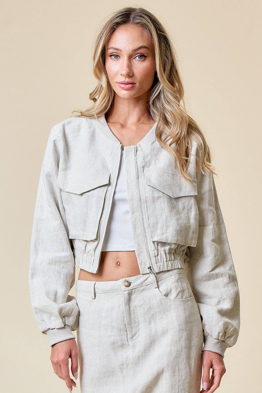 Natural 100% Linen Jacket