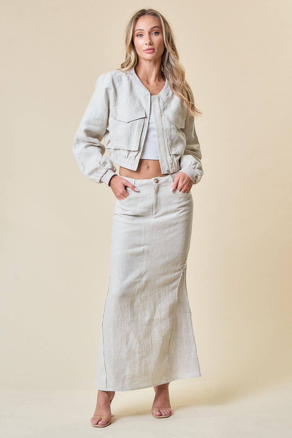 Natural 100% Linen Jacket