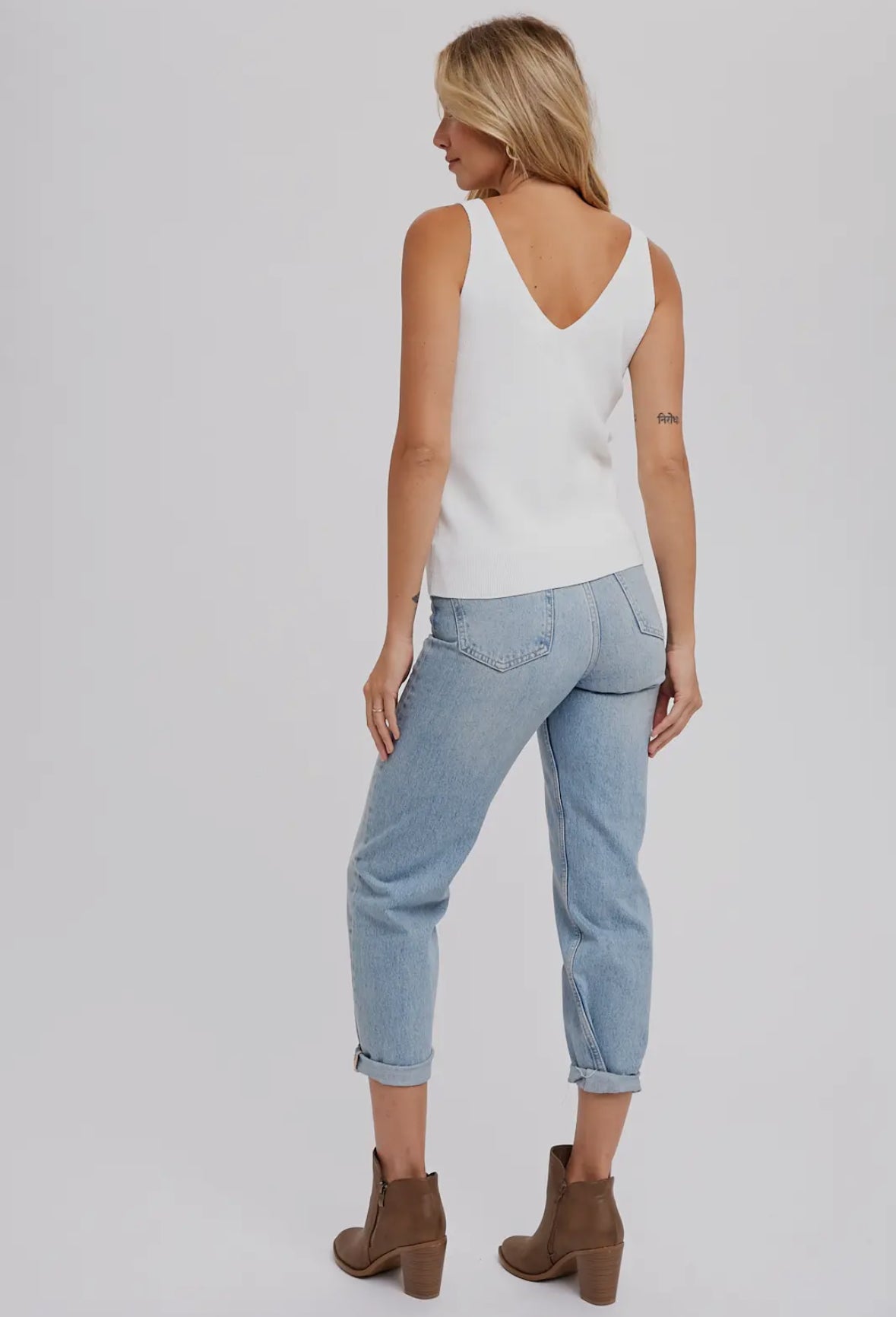 V Neck Chic Essential Knit Tank